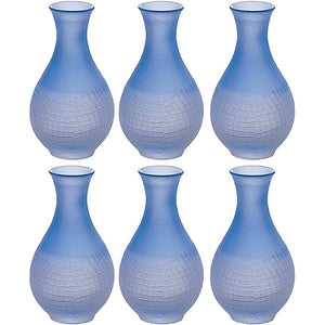 Aderia F-70259 Sake Pot, Tokuri, Blue, 6.8 fl oz (200 ml), Vitreous Poem, Set of 6, Made in Japan