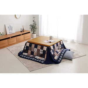 Ikehiko Kotatsu Comforter Rectangular Noche, Approx. 70.9 x 86.6 inches (180 x 220 cm), Navy, Space Saving #5558849