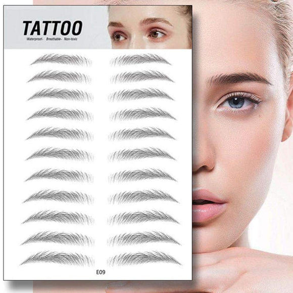 TeFuAnAn 4D Eyebrow Sticker Eyebrow Sticker Eyebrow Sticker Fake Eyebrow Stencil Hair Like Eyebrow Tattoo Sticker Fake Eyebrow Natural Waterproof Long Lasting Cosmetic Supplies Makeup Beauty Tools