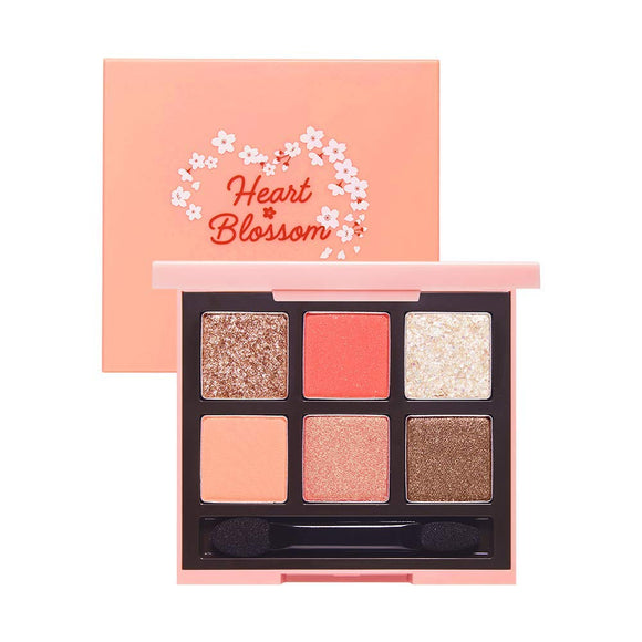 ETUDE Heart Play Color Eyes Coral Blossom [eyeshadow palette, eyeshadow] 0.6g (x 6)