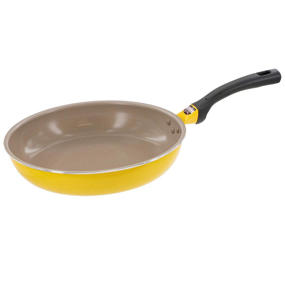 Bestco ND-8114 Frying Pan, 11.8 inches (30 cm), Yellow, Hyper Premium Coat, Induction Compatible