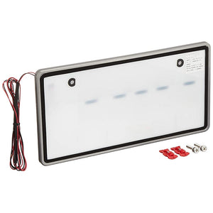 Racing Gear RGH-P804 LED LED LICENSE PLATE with Silver Frame, 1 Piece