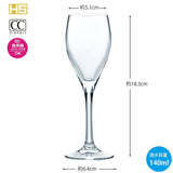 Toyo-Sasaki Glass SQ-04254HS Champagne Glass, Vintage, 4.9 fl oz (140 ml), Made in Japan, Dishwasher Safe, Set of 6