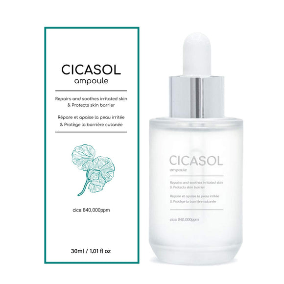 PATCH PRO Cicasol Ampoule Cicasol Ampoule 30ml Contains 84% Cica Ingredients Sensitive Skin Cica Serum Emulsion Ampoule Men's Unisex