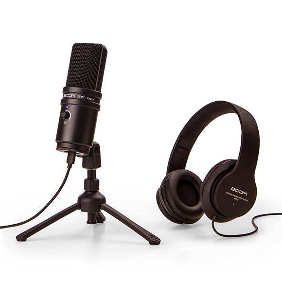 ZOOM ZUM-2PMP Zoom Podcast Microphone Pack, Black