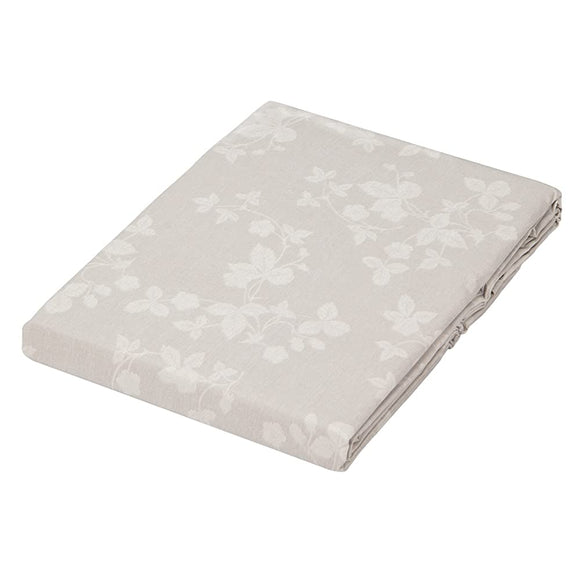 Nishikawa PI09600698300 Comforter Cover, Wedgwood, Wild Strawberry, Washable, 100% Cotton, Smooth, Easy to Put on and Take Off, Quick Snap, Fully Opening Zipper, Made in Japan, Beige