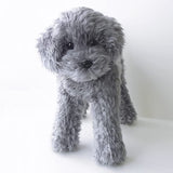 Poseable Toy Poodle Plush Toy (Toy Poodle, Silver)