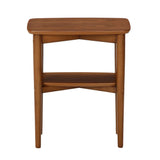 Fuji Boeki 96476 Norn Square Side Table, Width 17.7 x Depth 13.8 inches (45 x 35 cm), Dark Brown