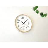 KATOMOKU Plywood Clock 20 Radio Clock Sweep (Continuous Second Hand) km-119BLRC 10.0 inches (252 mm) (Light Black)