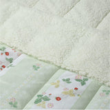 Nishikawa GE02800030 Thin Comforter, Single, Wedgwood, Wild Strawberry, Fluffy, Boa Green