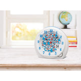 Seiko Clock CQ803W Doraemon Alarm Clock, 50th Anniversary, White Pearl, 4.5 x 5.1 x 3.0 inches (114 x 130 x 77 mm)