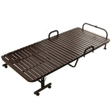 Iris Plaza Folding Bed 31 Paulownia Drainboards Breathable Foldable Storage Brown Width 98 x Depth 208.5 x Height 44.5 cm