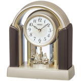 Seiko BY244G Radio Wave Table Clock, Brown Metallic, 11.0 x 9.8 x 5.9 inches (281 x 250 x 126 mm)