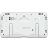 Seiko Clock DL216W Table Clock, Alarm Clock, Radio Controlled, Digital, AC Type, 3 Mode Display, Temperature and Humidity Display, White, Product Size: 5.0 x 9.1 x 0.9 inches (12.6 x 23 x 2.3 cm)