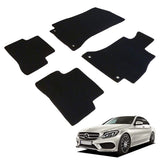 Fenice Car Mat, Floor Mat, Made in Japan (Mercedes-Benz C-Class W205), Right Handle, Black, Anti-Slip Shape, Non-Slip, Car Mat