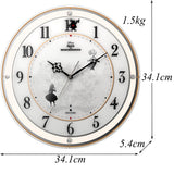 Rhythm Alice 4MY854MC14 Disney Wall Clock, 13.4 x 2.1 inches (34.1 x 5.4 cm), Radio Controlled, Analog, Alice