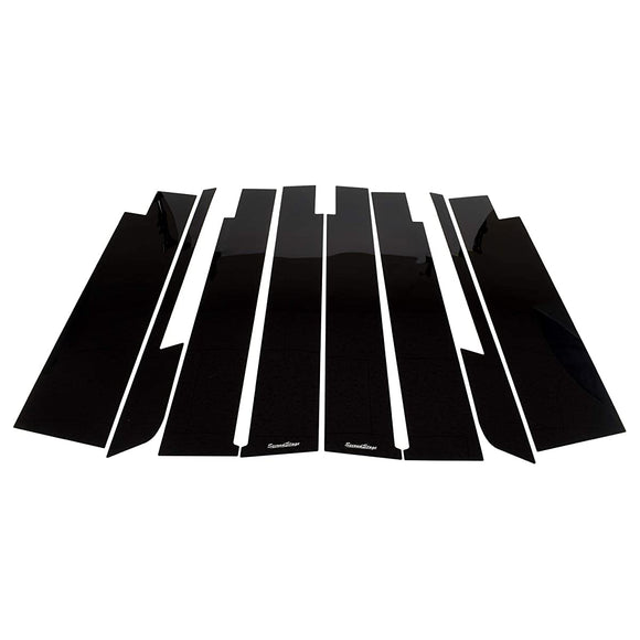 SecondStage H006BLK Pillar Garnish, for VehicleS with Genuine Visor, Piano Black