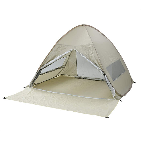 Campers Collection Yamazen Pop-up tent Sunshade Camp Outdoor One-touch type Full Close Compact Pop-up Tent TGS-6UV (Beige/Mint Green)