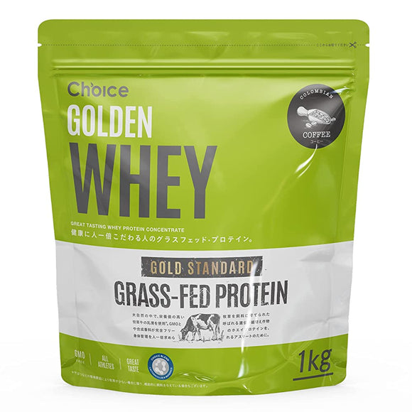 Choice GOLDEN WHEY Whey Protein Coffee 1kg [Artificial Sweetener GMO Free] Grass Fed Protein Domestic Production