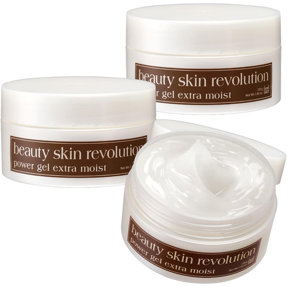 Crude Beautiful Skin Revo Power Gel Extra Moist [All-in-one gel / 200g x 3 pieces / Approximately 9 months' worth / Herbal scent] CICA (Made in Japan) Centella asiatica extract EGF Human stem cells