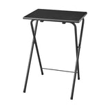 BLKP N-7815 Pearl Metal Table, Mini, Foldable, Side Table, Width 19.7 x Depth 18.9 x Height 27.6 inches (50 x 48 x 70 cm), High Type, Folding Table, Black
