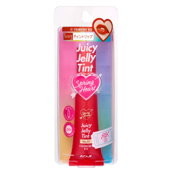 Spring Heart Juicy Jelly Tint #01 Lipstick Strawberry Red 5g