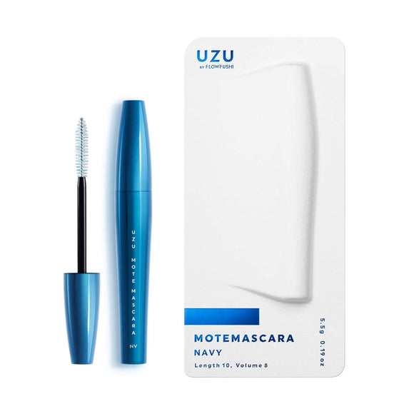 UZU BY FLOWFUSHI Mote Mascara [Navy] Color Mascara Eyelash Care Water Resistant Hot Water Off Hypoallergenic