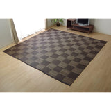 Ikehiko #2117006 Rug Carpet, Weed, Brown, Approximately 102.8 x 138.6 in. (261 x 352 cm), Made in Japan, Washable