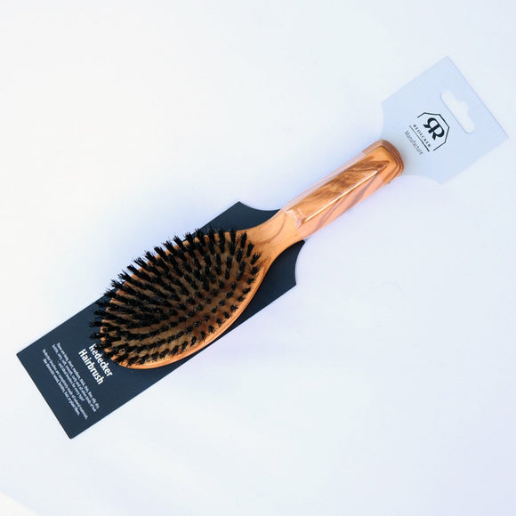 Redecker Olive Wood Hair Brush (Boar Hair) / Oval Size L