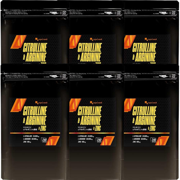 Ogaland Citrulline & Arginine & Zinc (1440 tablets / approximately 6 months supply) L-Citrulline 24000mg Supplement Amino Acid For those who train