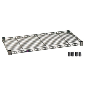 Doshisha BN6035 Luminous Parts for Pole Diameter 0.7 inch (19 mm), Shelf Board Steel Shelf (Load Capacity 176.4 lbs (80 kg), Wire Width Direction, 1 Piece (with Sleeves), Width 23.4 x Depth 13.6 inches (59.5 x 34.5 cm), Black Nickel Series