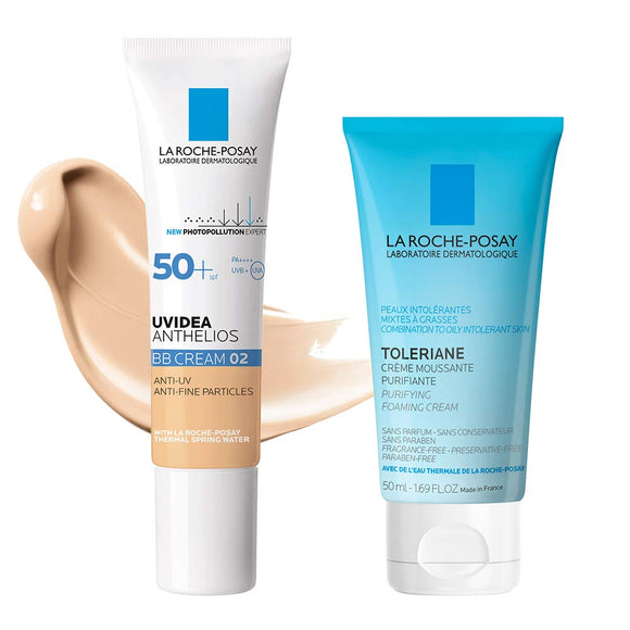 La Roche-Posay [Limited quantity with 50mL face wash for sensitive skin] UV Idea XL Protection BB 02 Kit BB Cream 02: Limited set (with face wash) Set 2 pieces assorted