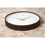 KATOMOKU Plywood Wall Clock, Brown, Sweep (Continuous Second Hand), km-35L, 12.0 inches (304 mm), Quartz Watch