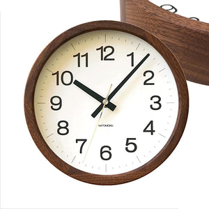 KATOMOKU Muku Clock 16 Walnut Radio Clock Continuous Second Hand km-108WA 220mm (Radio Clock)