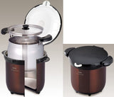 Thermos Vacuum Thermal Cooker Shuttle Chef 4.5L (for 4 to 6 people) Clear Brown KBG-4500 CBW