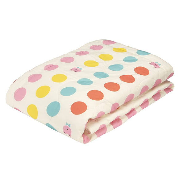 Nishikawa GE02600090 Synthetic Skin Comforter, Single, Washable, Colorful Candy, Frog, Dots, Polka Dots, Ivory