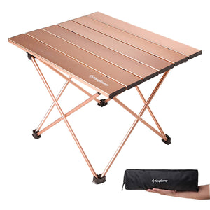 KingCamp Aluminum Folding Table ULTRALIGHT ALUMINUM TABLE S 40x34 Gold KC19155027 Genuine Size: 15.7 x 13.4 x 12.6 inches (40 x 34 x 32 cm)