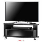 Asahi Wood Processing NOA-800AV-BK TV Stand, Nook 32 Model, Width 31.1 inches (79 cm), Black, With Casters, Corner Compatible