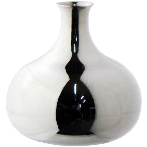 Nagao Tsubamesanjo Single Blade Vase Urn Type, 3.1 inches (8 cm), 18-8 Stainless Steel, Made in Japan