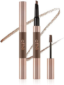 Atte Double Edge Vegan Brow #02 Light Brown 2.2g DOUBLE EDGE VEGAN BROW Vegan Makeup ATHÉ Official Organic Cosmetics Cruelty Free Korean Cosmetics