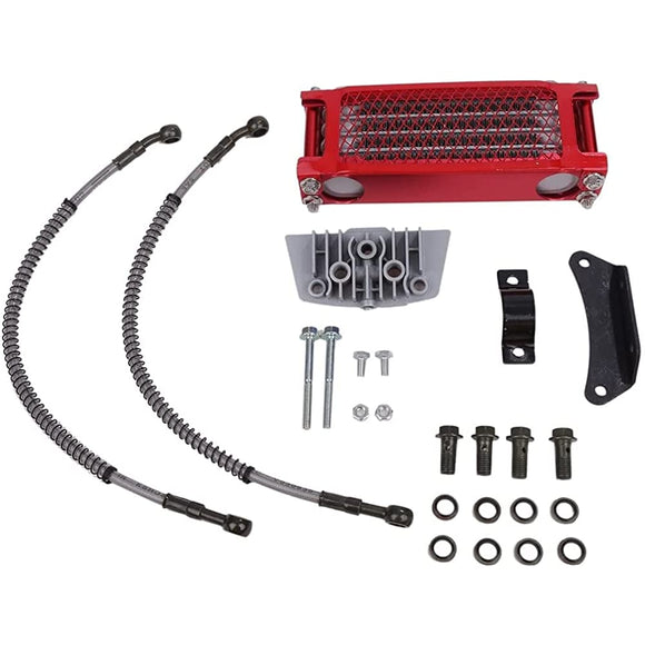 [CFT TIME] Oil Cooler Monkey Bike 4 -stage Honda Cooling Radiator Gorilla Cub Buggy Dax (Red)
