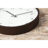 KATOMOKU Plywood Wall Clock, Brown, Sweep (Continuous Second Hand), km-35M, 252mm (Quartz Watch)