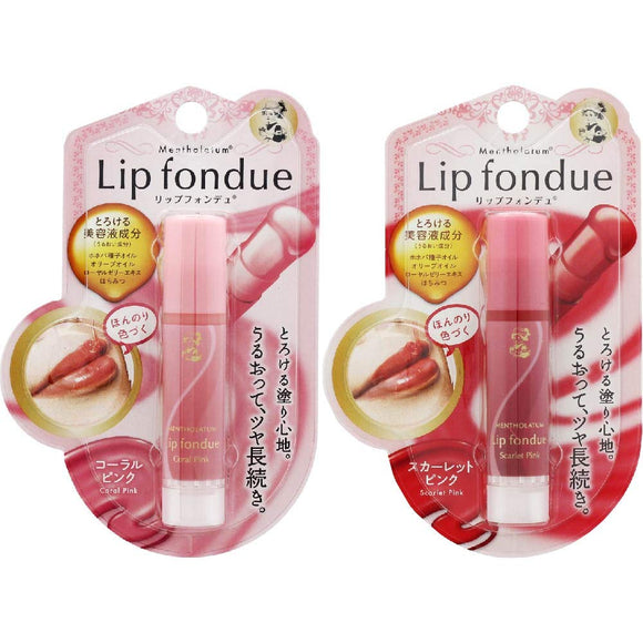 Mentholatum Lip Fondue Scarlet Pink 4.2g + Coral Pink 4.2g