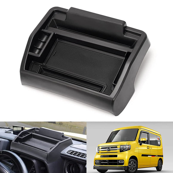 SUNVIC Honda N-VAN JJ1JJ2 Series Dashboard Tray, Car Storage Box, Navigation Visor, Mobile Holder, 3D Tray, Small Items, Vehicle Specific Design, Interior Parts, Anti-Slip, Rubber Mat, Storage Accessories