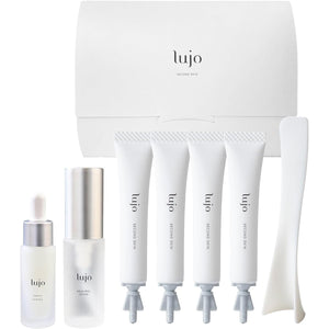 lujo Second Skin Apply Thin Film Lift Pack Night Pack Wrinkle Wrinkle Care Lift Up Moisturizing Exfoliation Skin Care Next Generation Aging Care (4.5g x 4 bottles (1 month supply)) Trial set for about 2 weeks Comes with (30ml lotion + 13ml serum)