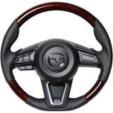 REAL (Real) Steering [CX-5 (KF)/CX-3 (Late DK)] Brownwood MZD-BRW-BK