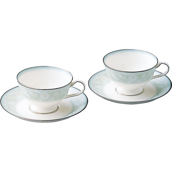 Noritake (Nori Mushroom) Bone China Fairmont Tea Coffee Bowl Plate Pair Set P97221/4408