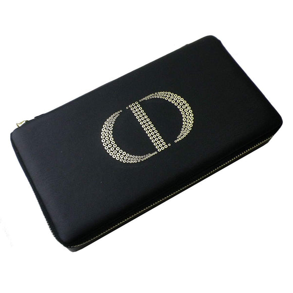 Dior Dior vanity makeup box pouch accessory case logo CD mirror makeup pouch makeup pouch accessory case accessory storage makeup BOX makeup brush mirror SET black black leather synthetic leather makeup makeup cosmetics