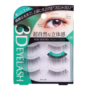 Cozy Honpo 3DEYES eyelash 08 front cross false eyelashes 08 front cross 3 pairs