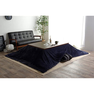 Ikehiko Corporation Kotatsu Duvet [Cover+Nude Duvet Set] Simple Modern Rectangle Approximately 200 x 250cm Navy #9628440